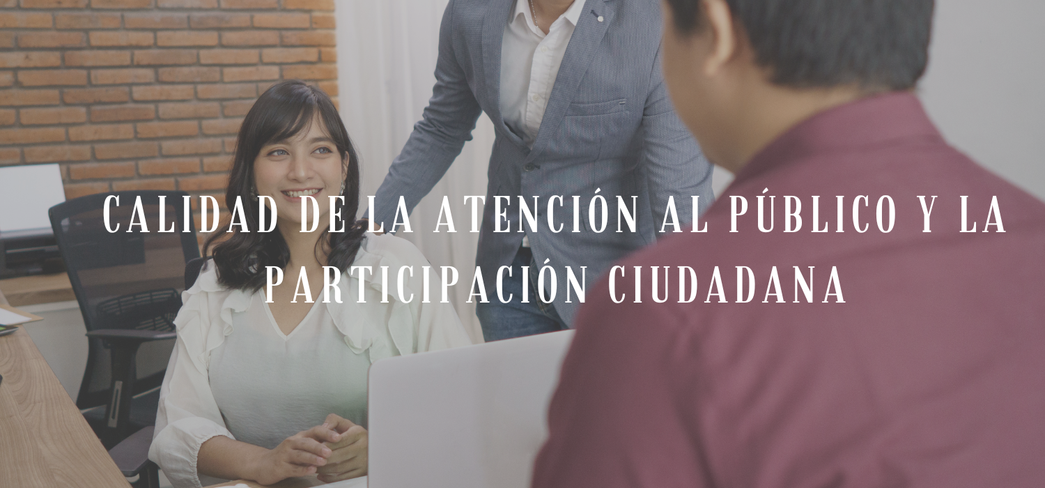 CALIDAD DE LA ATENCIÓN AL PÚBLICO Y LA PARTICIPACIÓN CIUDADANA